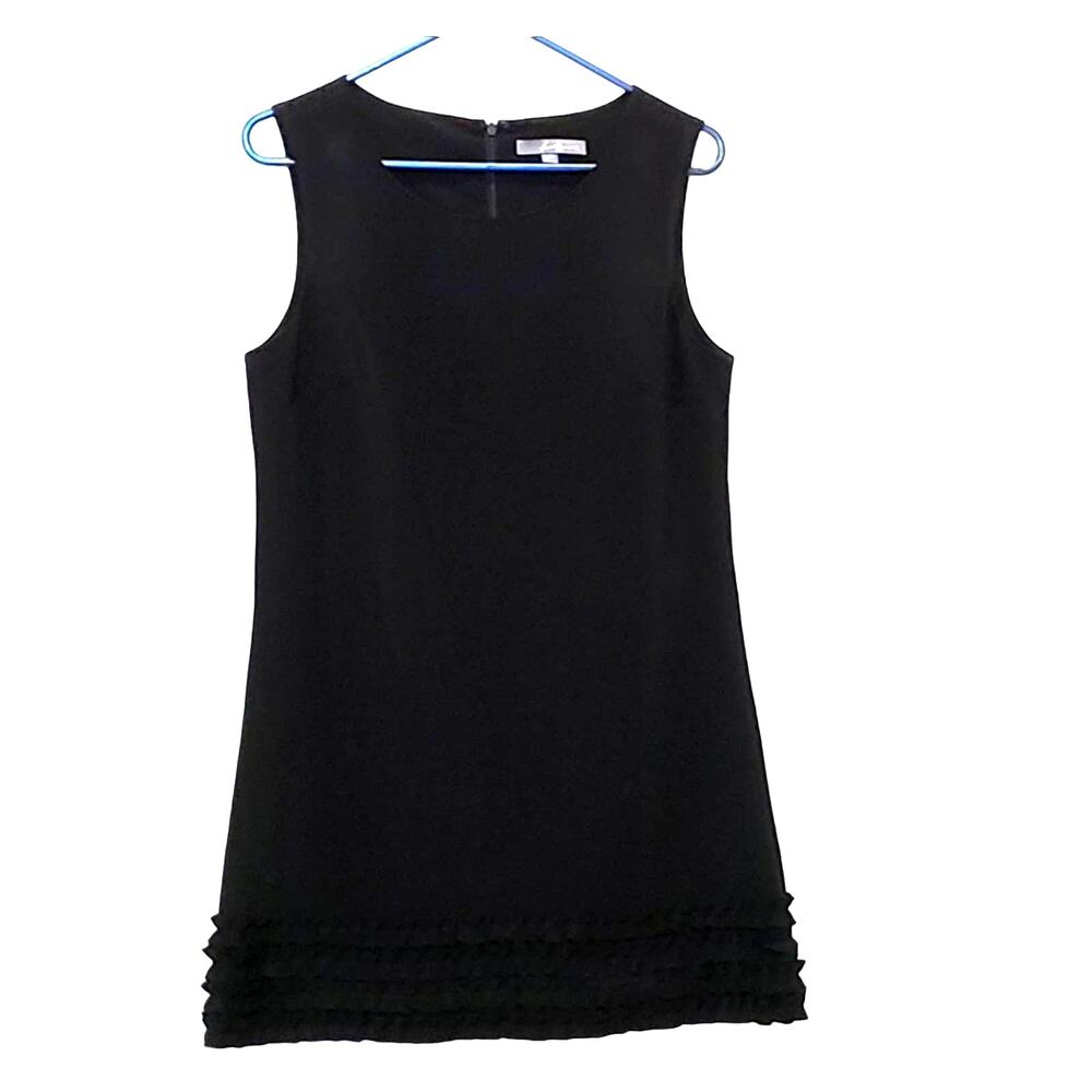 Twenty-One Dress Womens Medium Little Black Mini Sleeveless Ruffle Bottom Zip